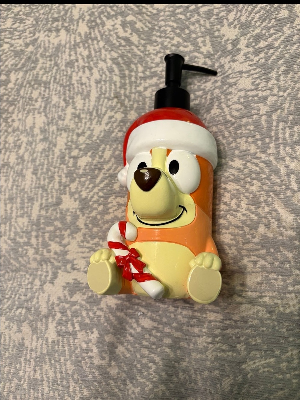 Bluey Christmas Lotion Pump soap Dispenser Santa Hat & Candy Cane bingo NEW